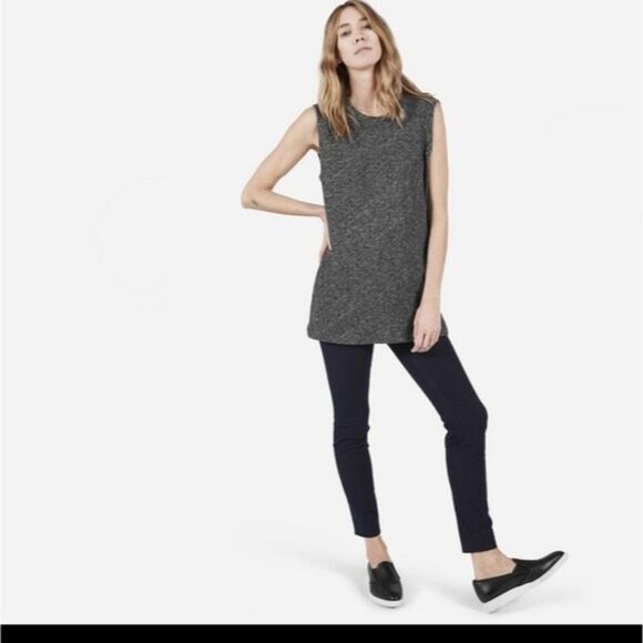 Everlane The Sweater Muscle Tank Cotton Wool Blend in charcoal Gray - Picture 4 of 11